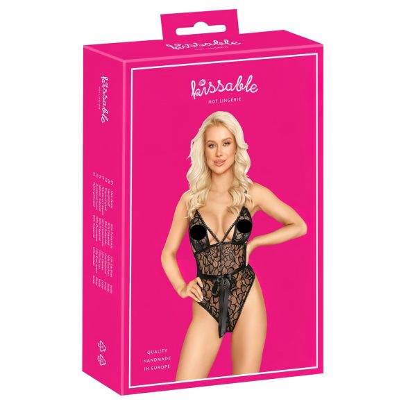 Body tentant dantela (negru)