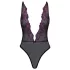 Kissable - body cu broderie roz (negru)