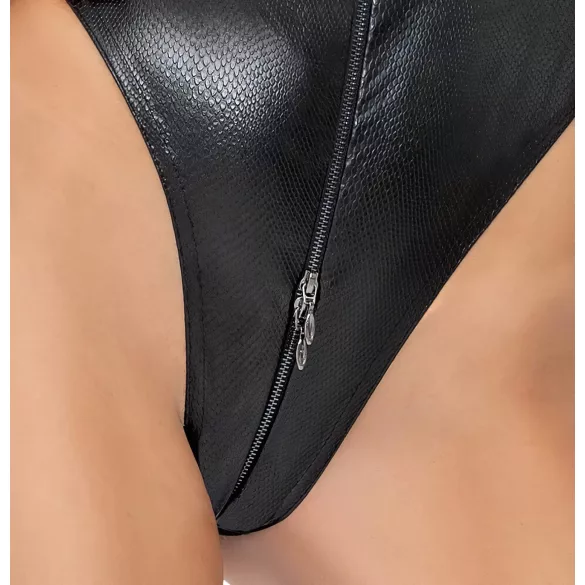 Noir - body cu model piele de șarpe (negru)