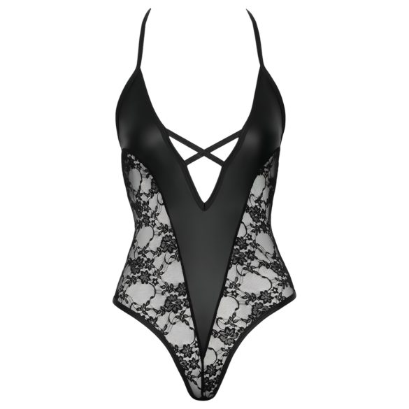 Cottelli Party - body cu model floral - negru
