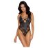 Cottelli Party - body floral negru - M