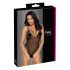 Cottelli - body din dantelă deschis, brodat - negru-mov - M