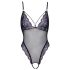Cottelli - body dantelat deschis, brodat (negru-lila) - L