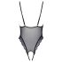 Cottelli - body din dantelă deschis, brodat - negru-mov - XL