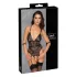 Cottelli Bondage - body deschis cu cătușe - negru - M