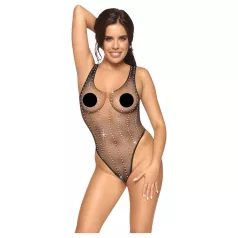 Cottelli - body negru din plasă cu strasuri (S-L)