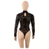 Cottelli - body din dantelă cu mânecă lungă (negru) - S