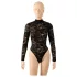 Cottelli - body din dantelă cu mânecă lungă (negru) - S - M