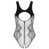 Obsessive B335 - body transparent și deschis (negru) - mărimi S-L