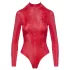 Cottelli - body din dantelă cu model piele de șarpe - roșu - L