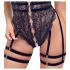 Cottelli - body erotic cu bretele și deschidere - negru