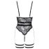 Cottelli - body sexy deschis cu bretele (negru)