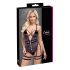 Cottelli - body sexy deschis cu bretele (negru)