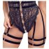 Cottelli - body sexy deschis cu bretele (negru) - L