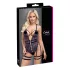 Cottelli - body erotic cu bretele și deschidere - negru - L