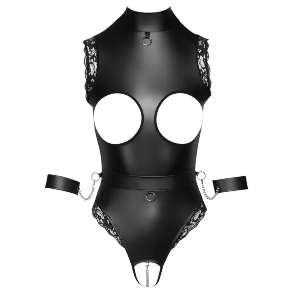 Cottelli Bondage - body deschis cu sâni goi - negru - M