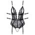 Cottelli Bondage - body deschis din dantelă (negru) - L