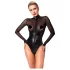 Noir - body lucios cu inserție transparentă - negru - L
