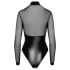 Noir - body lucios cu inserție transparentă - negru - L