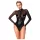 Noir - body lucios cu inserție transparentă - negru - XL