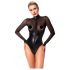 Noir - body lucios cu inserții transparente (negru) - XL