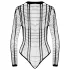 Cottelli - body deschis cu dungi - negru - S-L