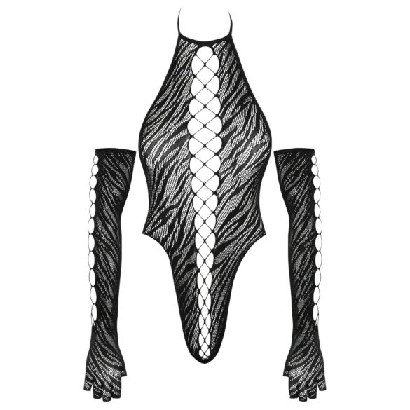 Cottelli - body sexy cu mănuși - negru - S-L