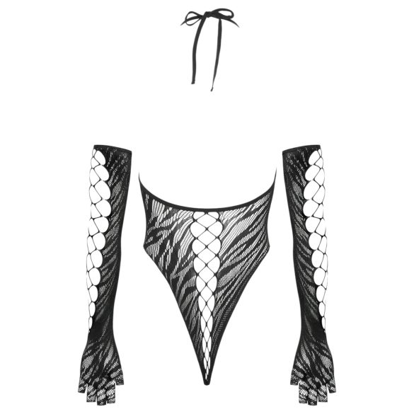 Cottelli - body sexy cu mănuși - negru - S-L