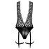 Noir Libido - body cu portjartier (negru) - L