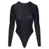 Cottelli - body strălucitor cu spatele deschis (negru)