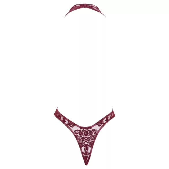 Noir Kink Royal - body transparent damă - roșu - L