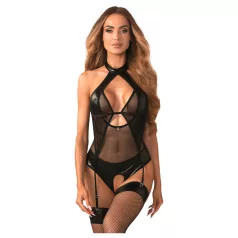 Obsessive - body damă transparent lucios - negru - L/XL