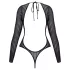 Cottelli - body cu dungi, cu fir argintiu (negru) - S-L