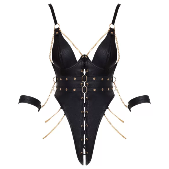 Cottelli - body bondage cu lanț (negru) - M