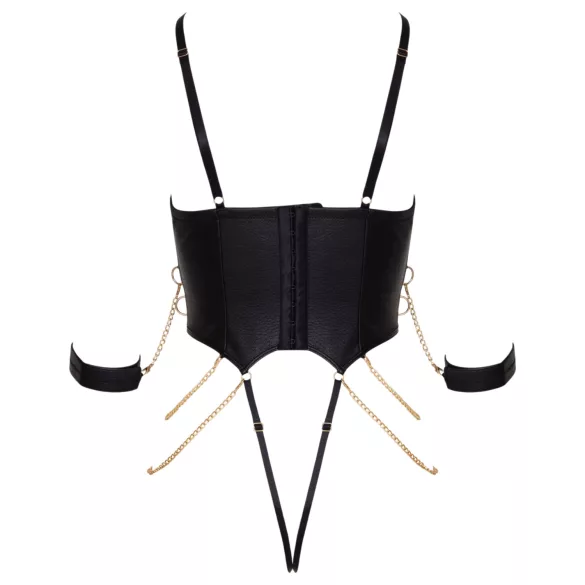 Cottelli - body bondage cu lanț (negru) - M