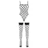 Cottelli Fantasy - set body din plasă și ciorapi tip portjartier (negru) - S-L