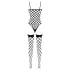 Cottelli Fantasy - set body din plasă și ciorapi tip portjartier (negru) - S-L