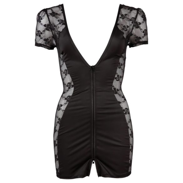 Cottelli - Rochie sexy cu dantelă și fundiță - negru - L