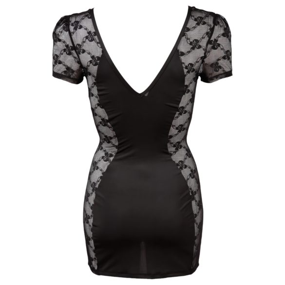 Cottelli - Rochie sexy cu dantelă și fundiță - negru - L