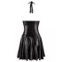 Noir - rochie plisată sexy cu bust transparent și bandă la gât - negru - XL