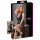 Cottelli Plus Size - rochie sexy lucioasă cu dantelă - negru - XXXL