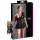 Cottelli Plus Size - rochie lucioasă cu corset roșu - negru - XXXXL
