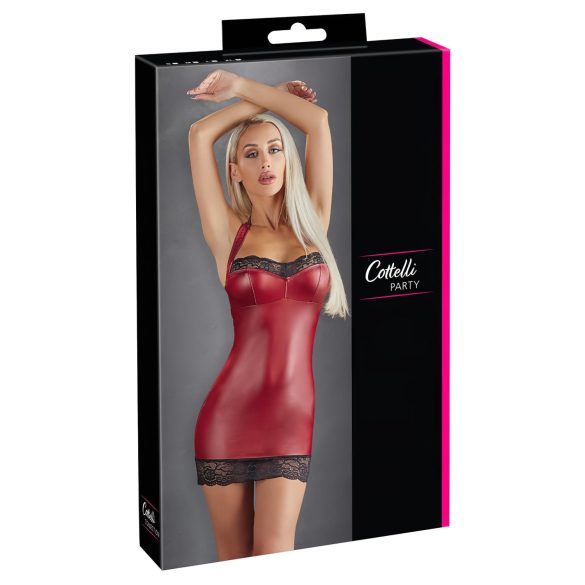 Cottelli - rochie mini lucioasă (roșie) - M