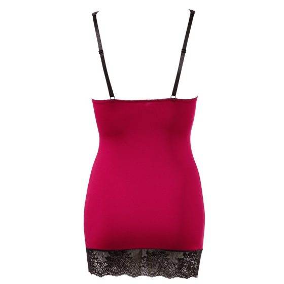 Cottelli - rochie exclusivistă cu șiret și dantelă (roșu-negru) - XL