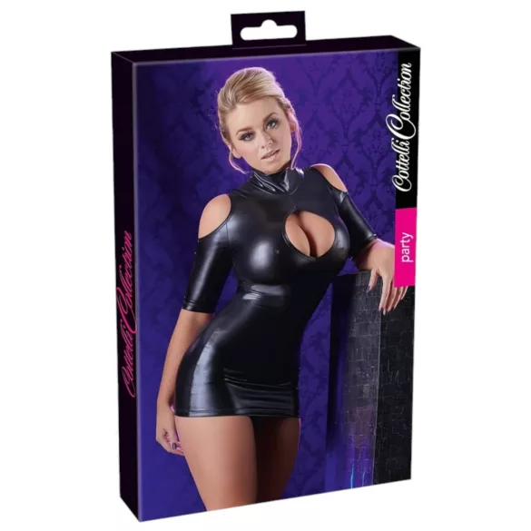 Cottelli - rochie sexy cu umeri decupați - negru - XL