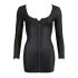 Rochie de petrecere neagră Cottelli cu fermoar strălucitor - M