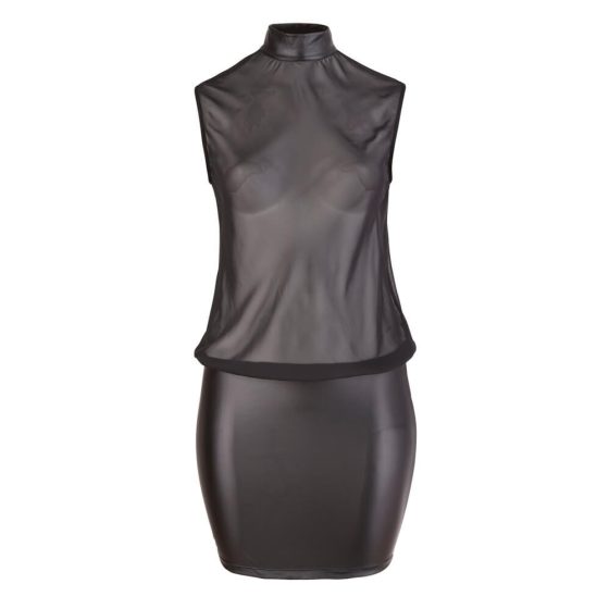 Cottelli Plus Size - rochie strălucitoare de chiffon (negru) - 2XL