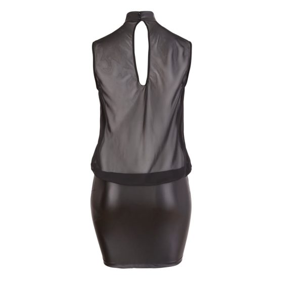 Cottelli Plus Size - rochie strălucitoare de chiffon (negru) - 3XL