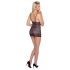 Cottelli - rochie de dantelă cu dungi lucioase (negru)