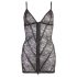 Cottelli - rochie de dantelă cu dungi lucioase (negru)